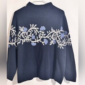 J JILL Navy sweater L